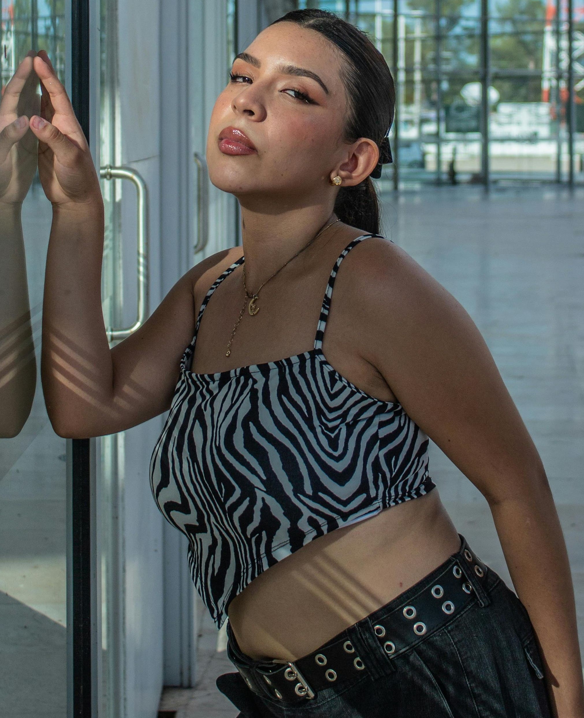 Zebra-Striped Top